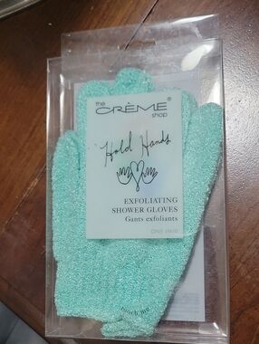Creme shop exfoliating shower gloves